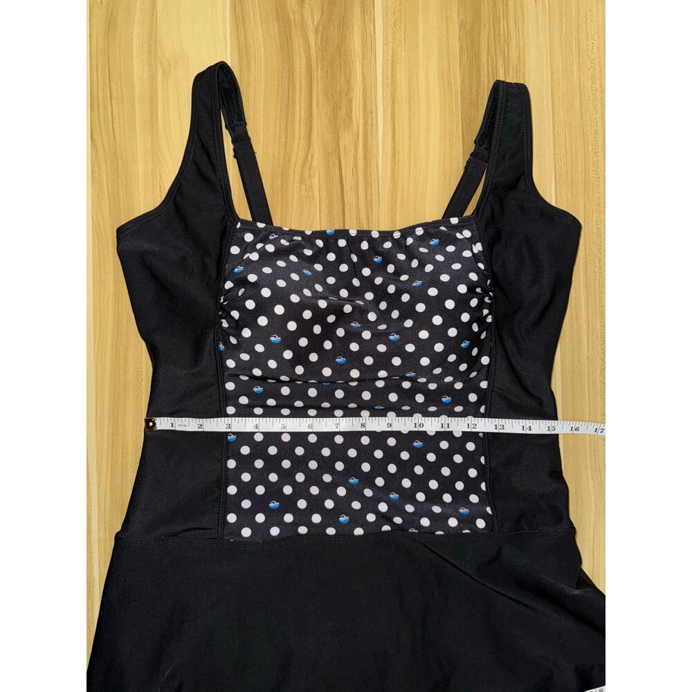Aquamore Chlorine Resistant Skater Swimdress One Piece Swimsuit - size 14 - SW5 - Picture 10 of 12